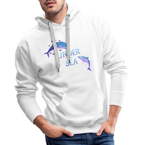 Under the Sea - Shark and Dolphin - Men's Premium Hoodie