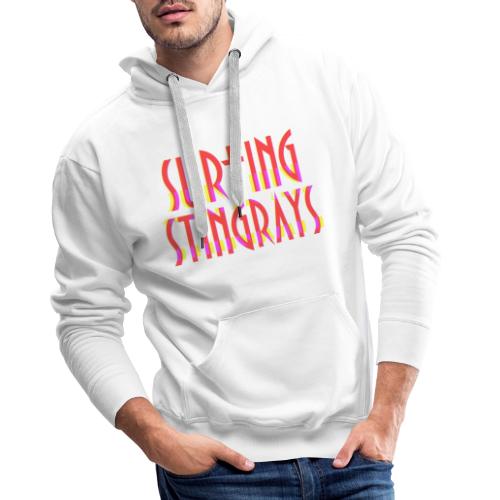 Surfing stingrays rooie letters logo - Mannen Premium hoodie