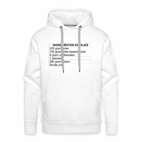 INGREDIËNTEN KOEKJES (limited edition) - Mannen Premium hoodie