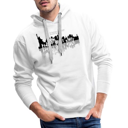 New York silhouette - Sweat-shirt à capuche Premium pour hommes