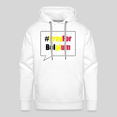 #PrayForBelgium - Sweat-shirt à capuche Premium pour hommes