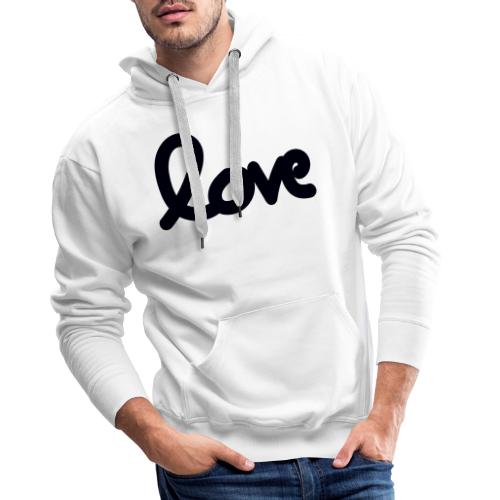 draw love - Sweat-shirt à capuche Premium Homme