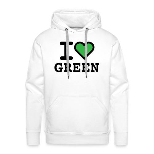 i-love-green-2.png - Felpa con cappuccio premium da uomo