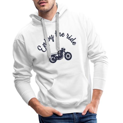 Enjoy the ride - Motorrad Logo dunkel - Männer Premium Hoodie