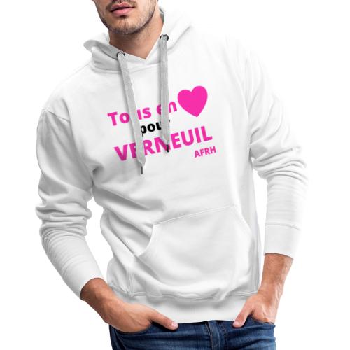 Tous en coeur pour Verneuil - Sweat-shirt à capuche Premium pour hommes