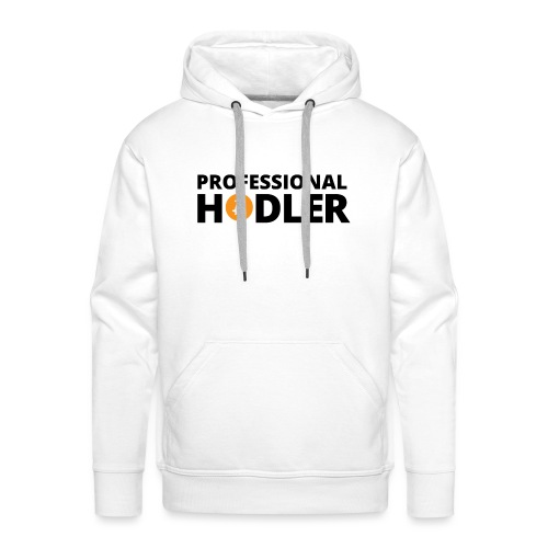 Professional BTC HODLER BIG Black and Orange - Men's Premium Hoodie
