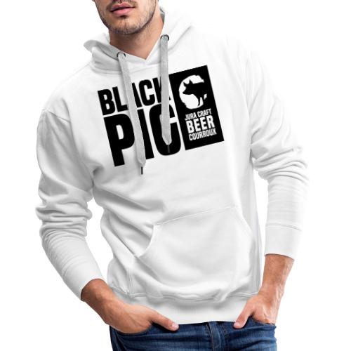 BlackPig Horizontal Noir - Sweat-shirt à capuche Premium pour hommes