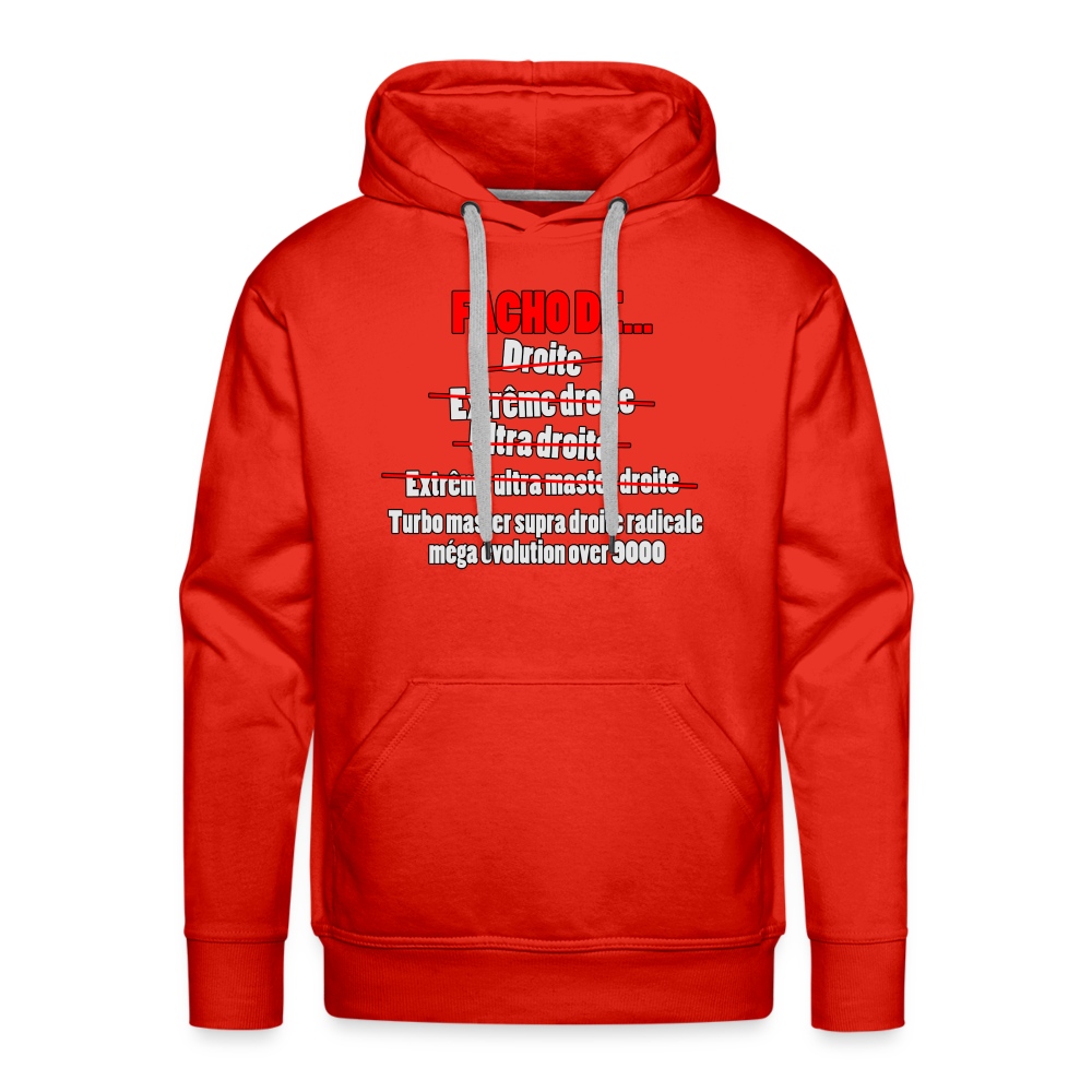 Facho de - Sweat-shirt à capuche Premium pour hommes rouge
