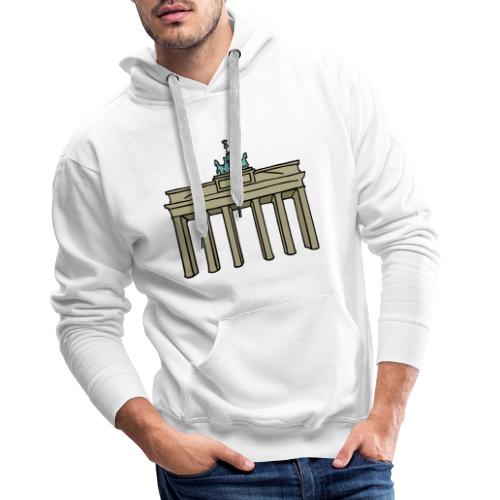 Porte de Brandebourg BERLIN c - Sweat-shirt à capuche Premium pour hommes