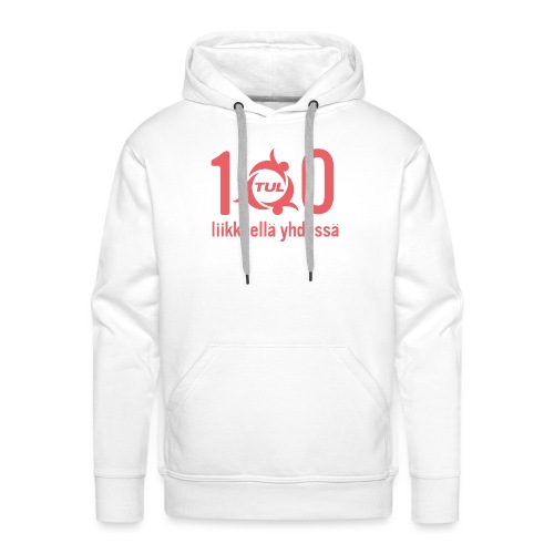 TUL100, punainen logopainatus - Miesten premium-huppari