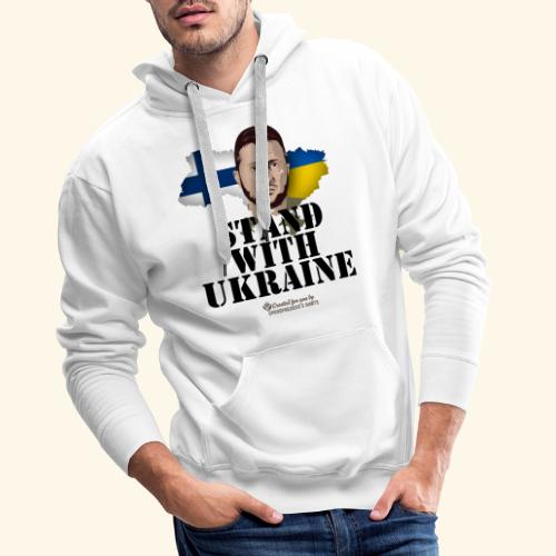 Ukraine Finnland Unterstützer T-Shirt - Männer Premium Hoodie
