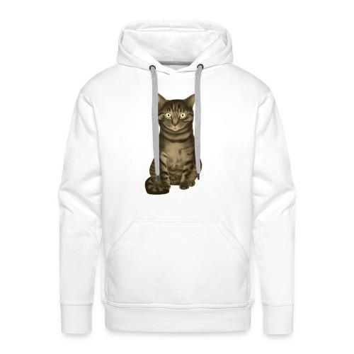 Domestic Brown Tabby Cat - Mannen Premium hoodie