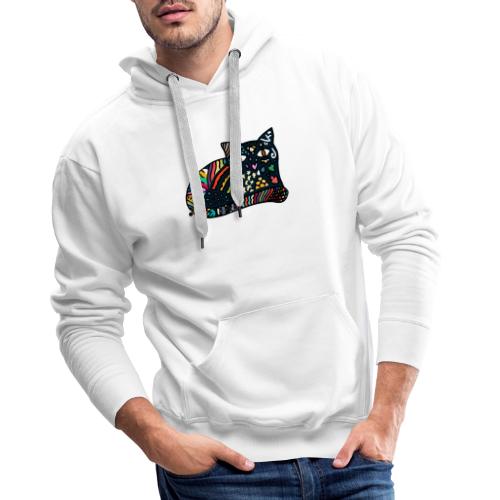 Chat Onirique - Sweat-shirt à capuche Premium Homme