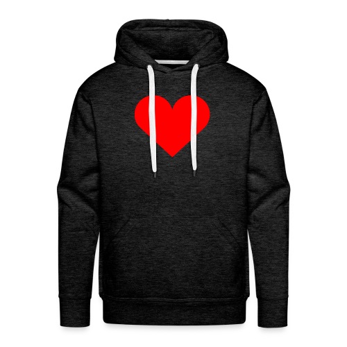 Simple Red Heart - Felpa con cappuccio premium da uomo