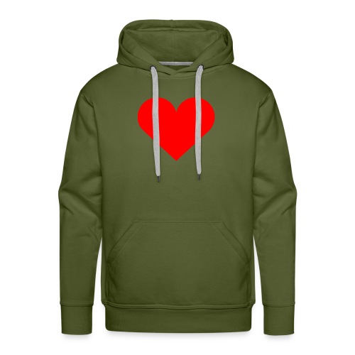 Simple Red Heart - Felpa con cappuccio premium da uomo
