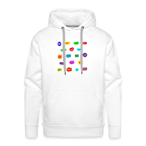 Tekstballoons in kleur - Mannen Premium hoodie