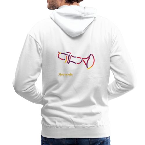 Trumpet, rugzijde - Mannen Premium hoodie