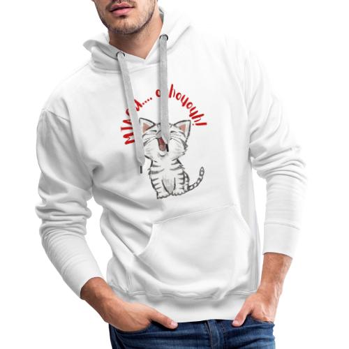 Chat gris miaou - Sweat-shirt à capuche Premium Homme