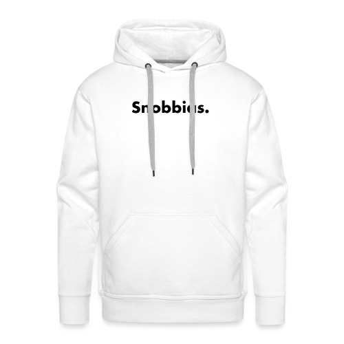 'Snobbias.' Wit - Mannen Premium hoodie