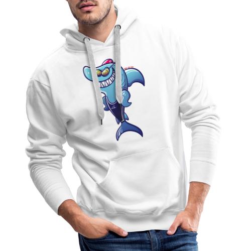 Swimmer Shark - Men's Premium Hoodie
