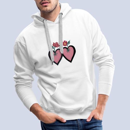 MidCenturyStyle Hearts - Mannen Premium hoodie