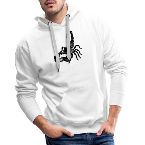 stylizowany skorpion - Bluza męska Premium z kapturem