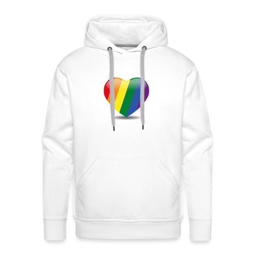 Regenboog hart - Mannen Premium hoodie
