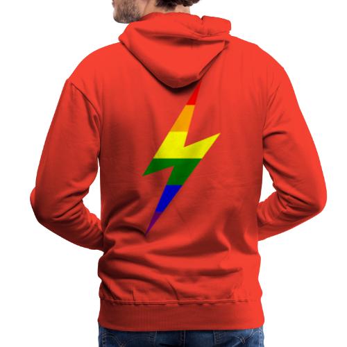 Regenboog Bliksemschicht - Mannen Premium hoodie