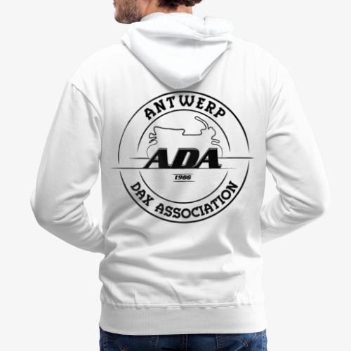 ADA DAX Logo Large Noir - Sweat-shirt à capuche Premium pour hommes