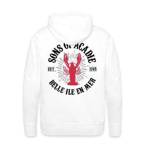 Sons of Acadie Homard Rouge et Noir - Sweat-shirt à capuche Premium pour hommes
