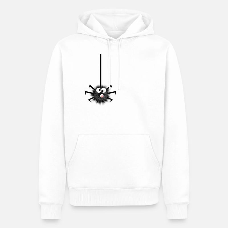 araignée mignonne - Sweat à capuche Premium bio Homme - blanc
