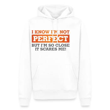 I know I'm not perfect. But I'm so close! - Männer Premium Bio Hoodie - Weiß - Vorne - Nico (187cm)