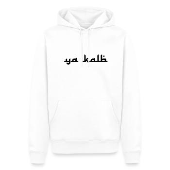 Ya veau - Sweat à capuche Premium bio Homme - blanc - Devant - Nico (187cm)
