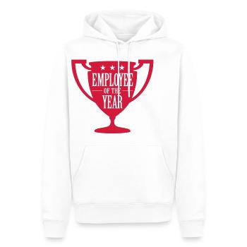 Mitarbeiter des Jahres! - Männer Premium Bio Hoodie - Weiß - Vorne - Nico (187cm)
