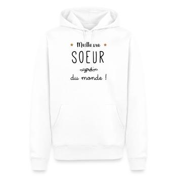 Meilleure soeur du monde vecteur - Sweat à capuche Premium bio Homme - blanc - Devant - Nico (187cm)