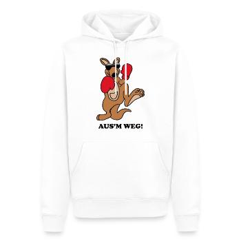 Känguru - Männer Premium Bio Hoodie - Weiß - Vorne - Nico (187cm)