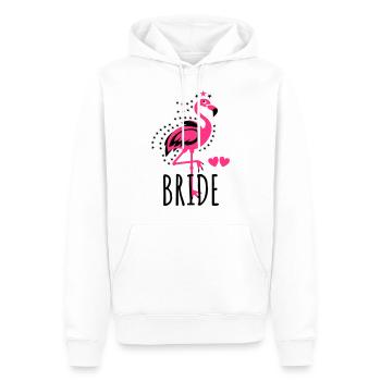 102 JGA BRIDE Flamingo Sterne Braut Herzen - Männer Premium Bio Hoodie - Weiß - Vorne - Nico (187cm)