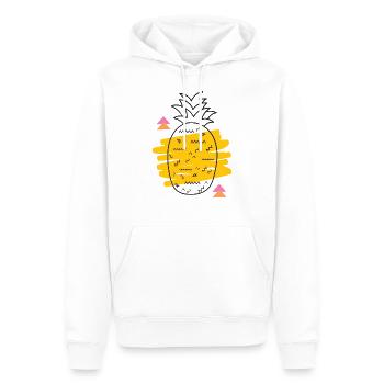 ananas - Sweat à capuche Premium bio Homme - blanc - Devant - Nico (187cm)