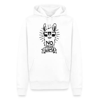 No ProbLlama - cooles Lama Geschenk - Männer Premium Bio Hoodie - Weiß - Vorne - Nico (187cm)