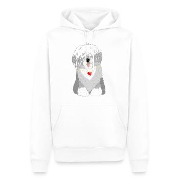 Old english sheepdog Tshirt Bobtail Chien Shirt - Sweat à capuche Premium bio Homme - blanc - Devant - Nico (187cm)