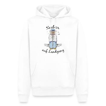 Seebär an Land - Männer Premium Bio Hoodie - Weiß - Vorne - Nico (187cm)