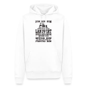 Traktor Landwirt Spruch Landwirtschaft Agrar - Männer Premium Bio Hoodie - Weiß - Vorne - Nico (187cm)