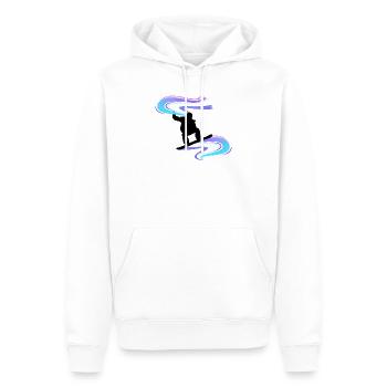 Snowboard Snowboarder Wirbel Schwarz - Männer Premium Bio Hoodie - Weiß - Vorne - Nico (187cm)