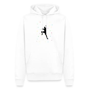 Mur d'escalade coloré escalade rocher - Sweat à capuche Premium bio Homme - blanc - Devant - Nico (187cm)