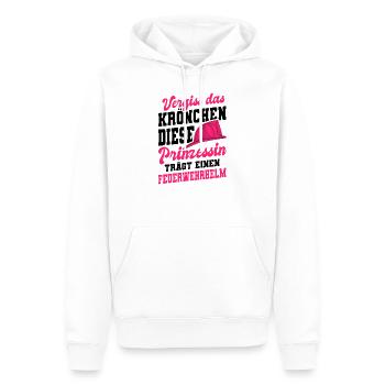 Vergiss Krönchen Prinzessin Feuerwehrhelm - Männer Premium Bio Hoodie - Weiß - Vorne - Nico (187cm)