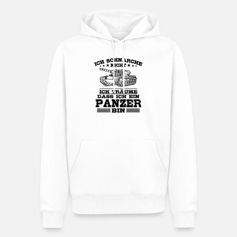 Panzer - Männer Premium Bio Hoodie - Weiß