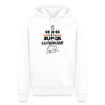 ce mec est un super cuisinier - Sweat à capuche Premium bio Homme - blanc - Devant - Nico (187cm)