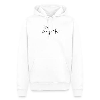 Bunny Heartbeat Love Design Sweet Rabbit - Sweat à capuche Premium bio Homme - blanc - Devant - Nico (187cm)