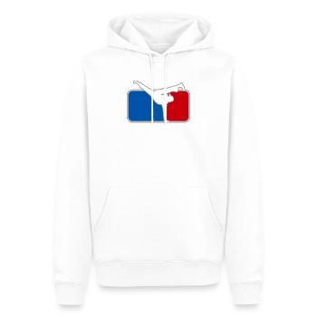 Breakdance - Männer Premium Bio Hoodie - Weiß - Vorne - Nico (187cm)