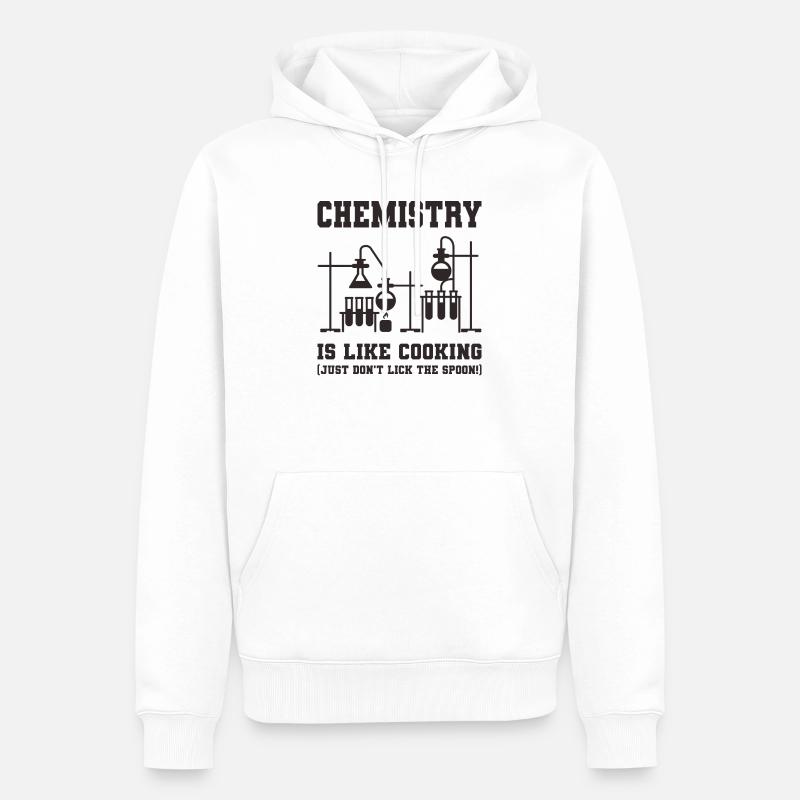 Chemiker Spruch - Männer Premium Bio Hoodie - Weiß